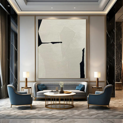 Black - White Geometric Art for Sophisticated Home Theater Lounges DLZ0239