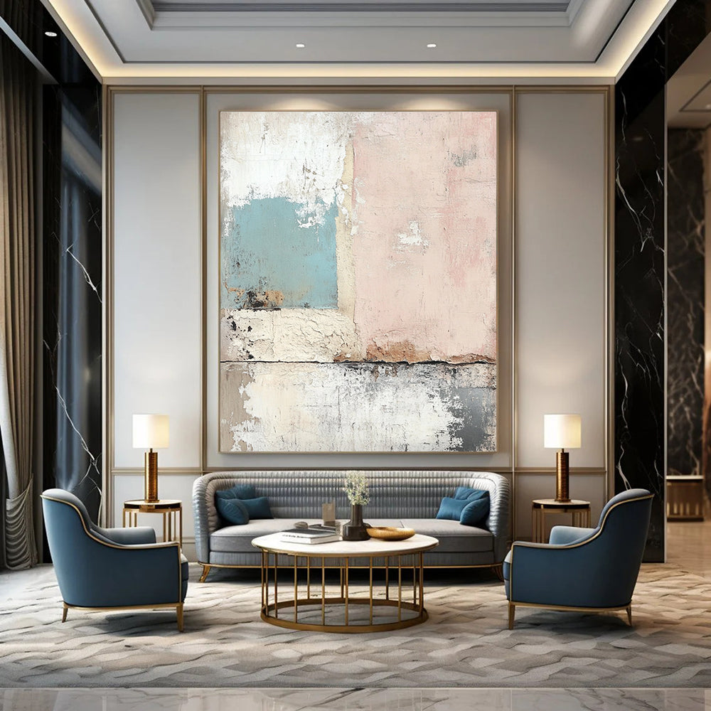 Pastel Textured Wall Abstract for Bohemian Living Room & Feminine - Inspired Boutique STSC657