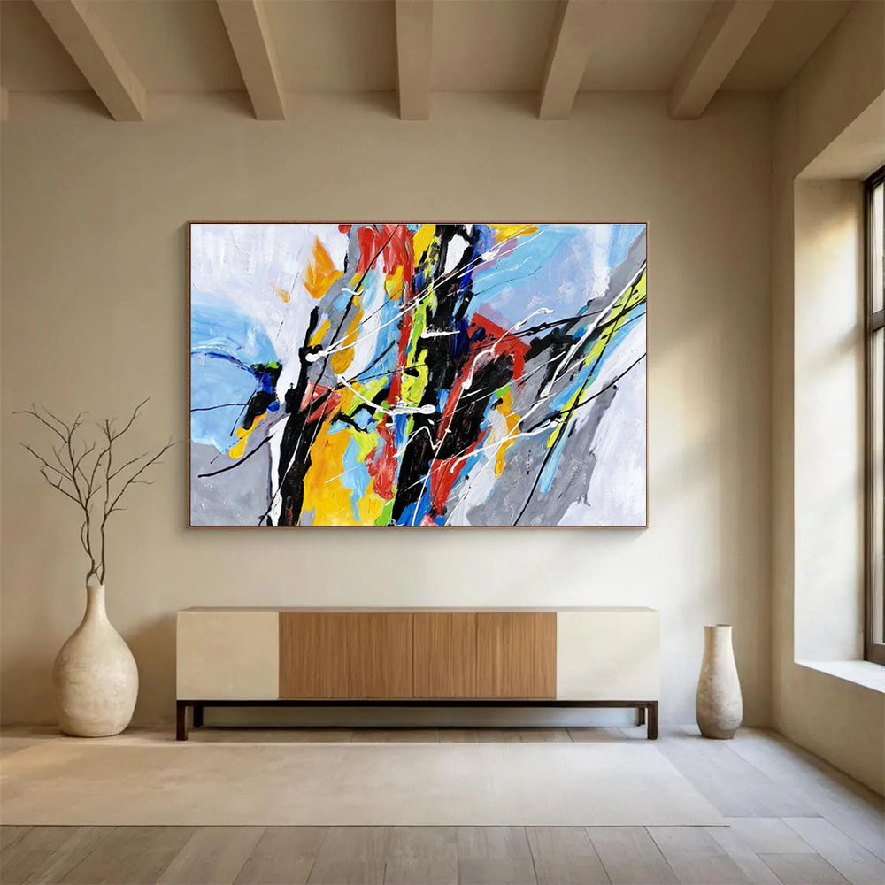 Colorful Line Abstract Art for Art Gallery Entrances DLZ2549