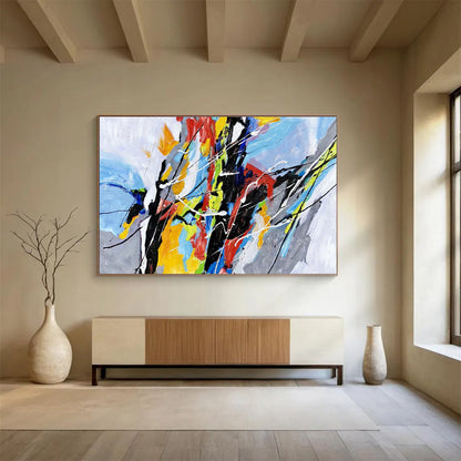 Colorful Line Abstract Art for Art Gallery Entrances DLZ2549
