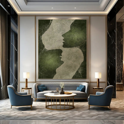 Abstract Faces Art for Contemporary Living Room & Art - Lovers’ Den DLZ1375