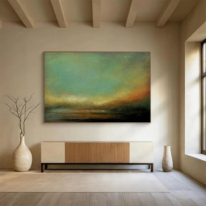 Gradient Landscape Oil Painting for Modern Art Gallery Minimalist Spaces DLZ3162