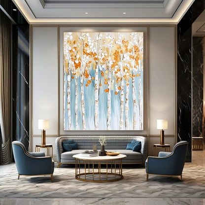 Textured Birch Grove for Rustic Home Decor & Art - Loving Library STSC302