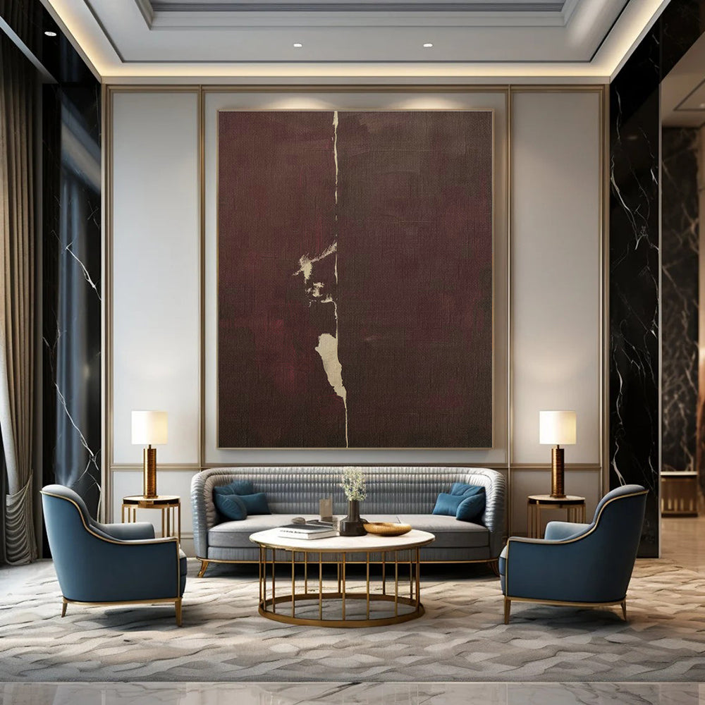 Dark Brown Abstract Art for Living Room & Hallway DLZ0405