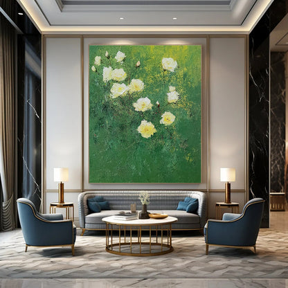 Yellow Roses on Green for Garden - Inspired Café & Cottage Bedroom STSC1152
