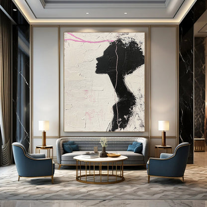 Black Female Silhouette Art for Feminist Space & Art - Themed Café STSC1091