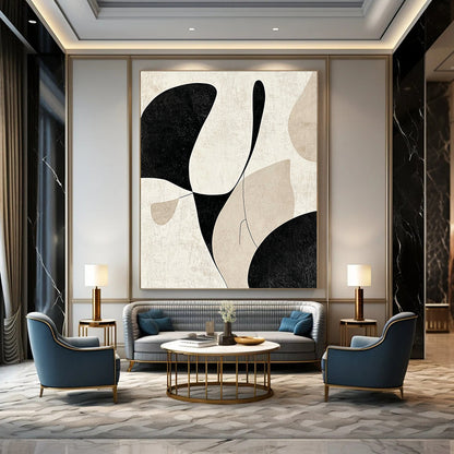 Minimalist Shape Abstract for Scandinavian - Style Home & Art Gallery Corridor STSC471