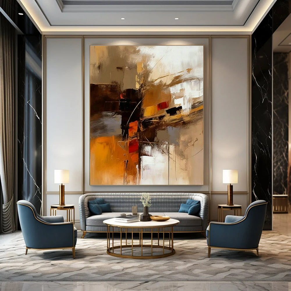 Dynamic Warm - Toned Art for Creative Studio & Modern Lounge DLZ1444
