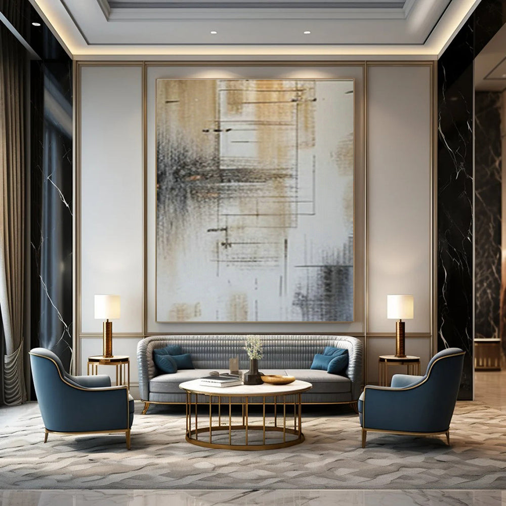 Line - Geometric Abstract Art for Tech - Startup Office & Modern Art Café DLZ0986
