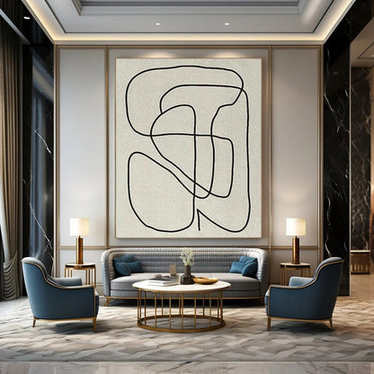 Continuous Line Art for Modern Home Nursery & Creative Writing Studio DLZ1527