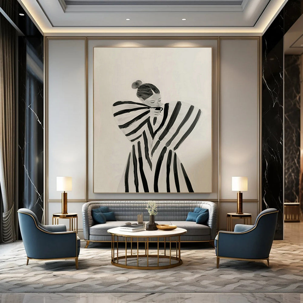 Striped - Cloth Figure Art for Bohemian Studio & Artistic Boutique DLZ0694