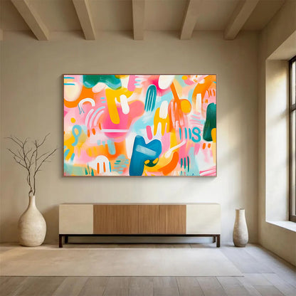 Colorful Playful Abstract Art for Creative Studio & Family Game Room SC483