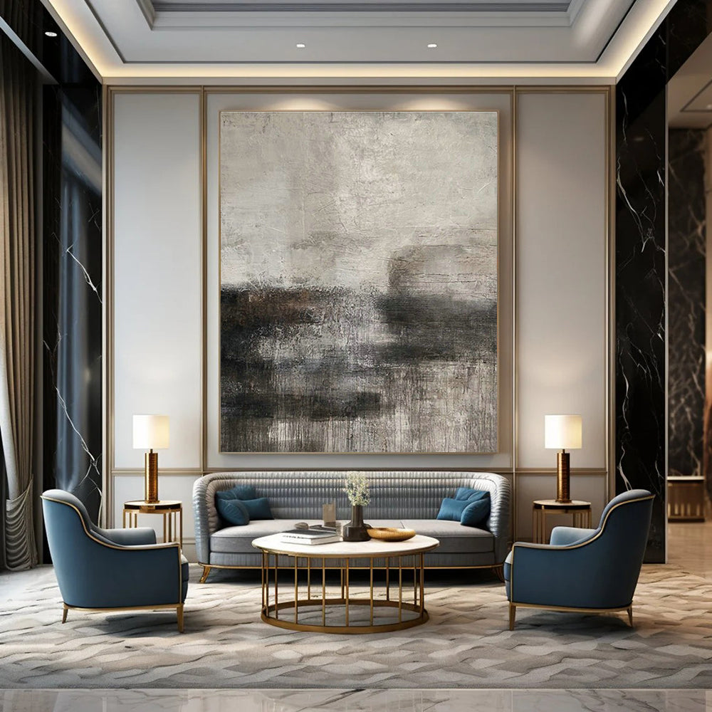 Light Brown Wavy Abstract Art III for Art - Themed Hotel & Minimalist Living Room DLZ1858