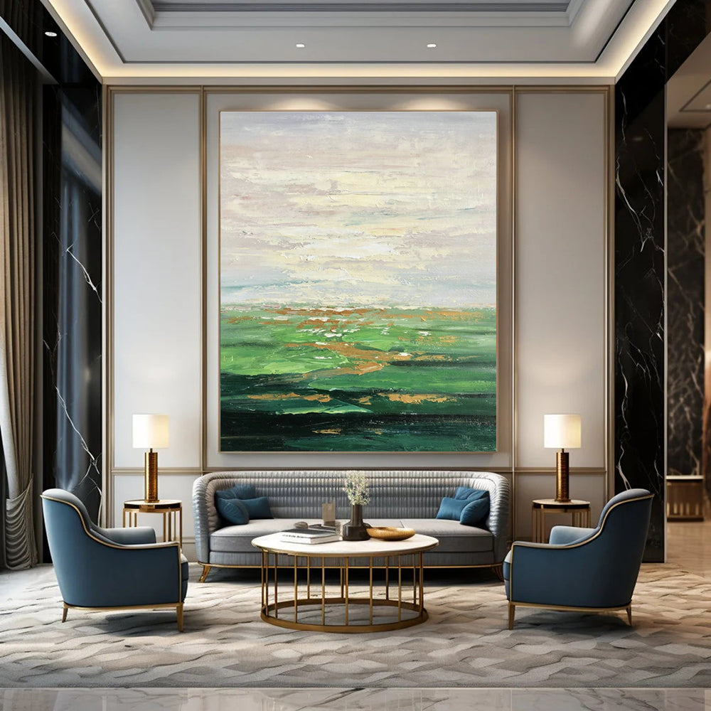 Pastel Landscape Oil Painting for Country Cottage & Wellness Retreat DLZ1348