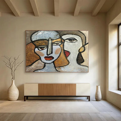 Cubist - Style Figure Art for Sophisticated Art Galleries DLZ3103