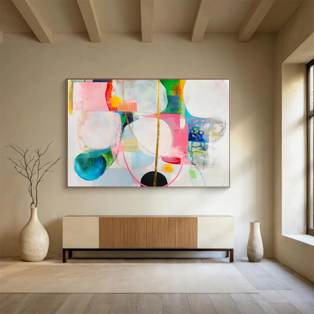 Circular and Colorful Art for Girls’ Bedroom & Creative Lounge SC375