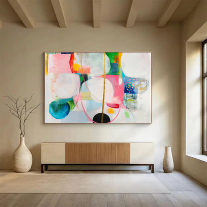 Circular and Colorful Art for Girls’ Bedroom & Creative Lounge SC375