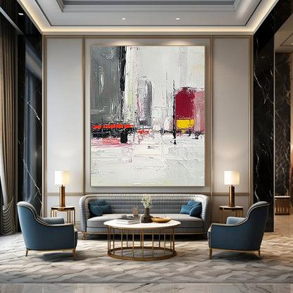 Abstract Urban Street Scene for Industrial - Style Loft & City - Themed Restaurant STSC154