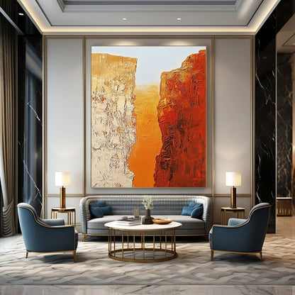 Textured Canyon Cliffs Art for Office & Study STSC713