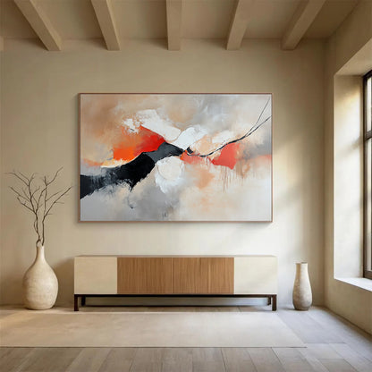 Earth - Toned Abstract Art for Rustic - Modern Home Office & Nature - Themed Restaurant SC265
