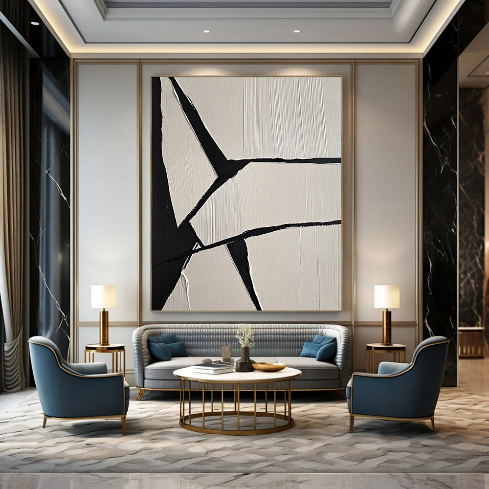 Black and White Geometric for Modern Kitchen & Art Gallery Corridor STSC1247