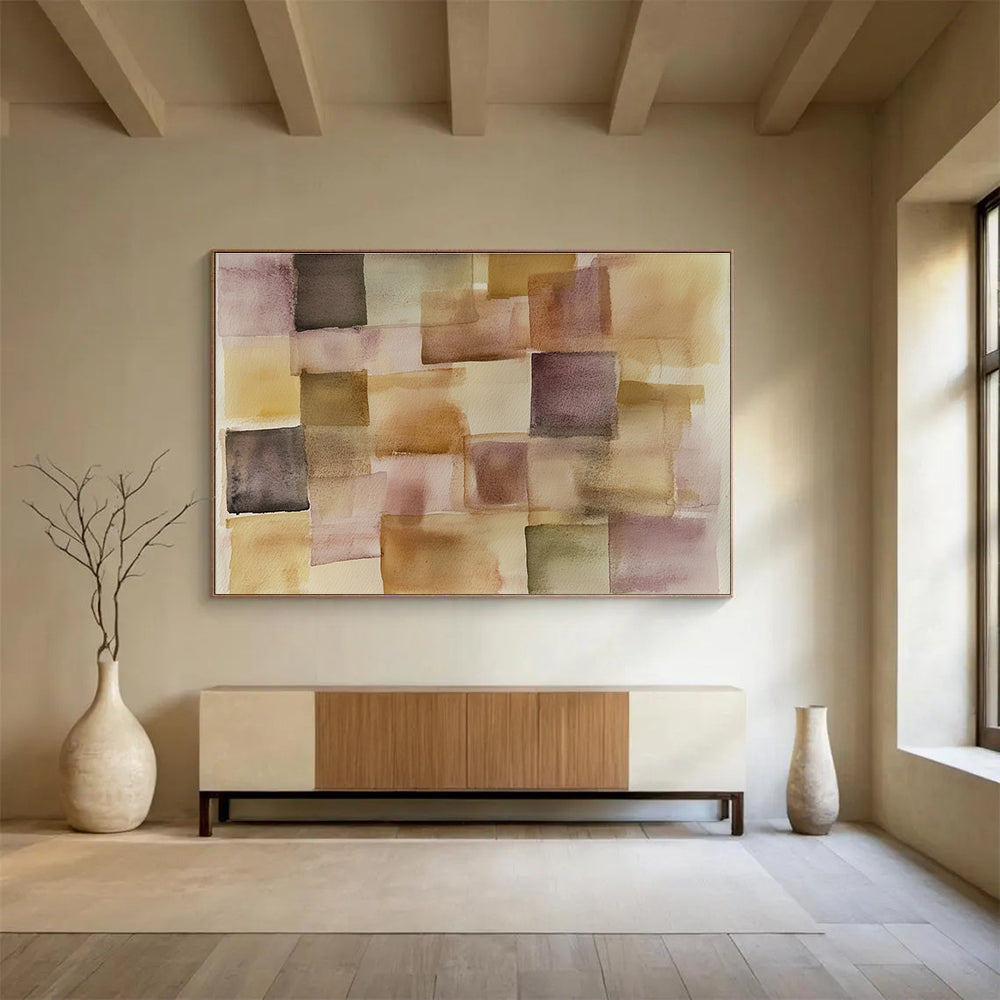 Warm Abstract Art for Bohemian Home & Artisan Café SC619