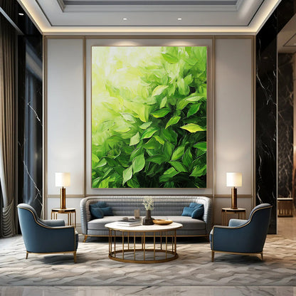 Lush Green Leaves Art for Nature - Themed Home Conservatory & Eco - Friendly Office STSC1051