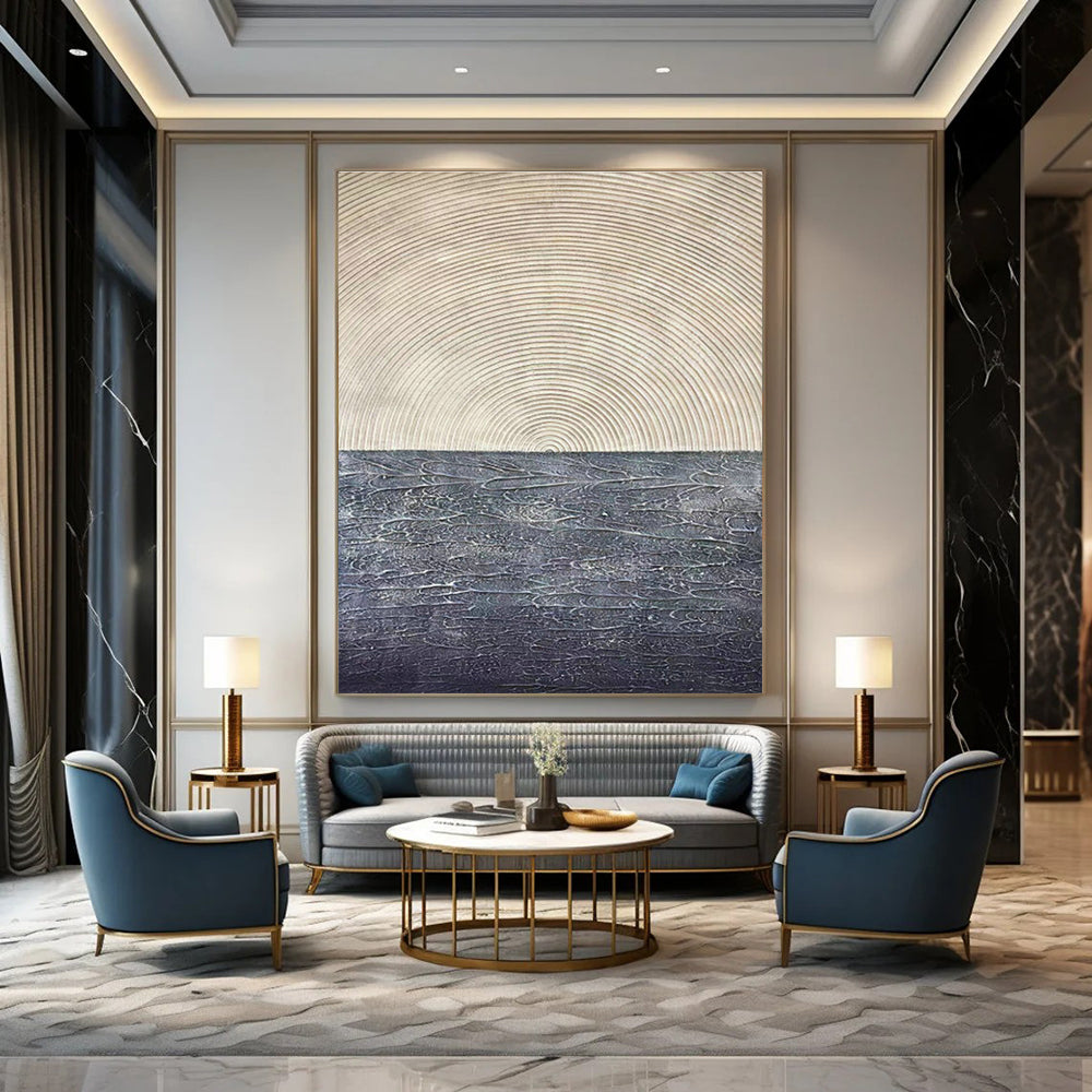 Semi - Circle Texture Art for Living Room & Hallway DLZ0488