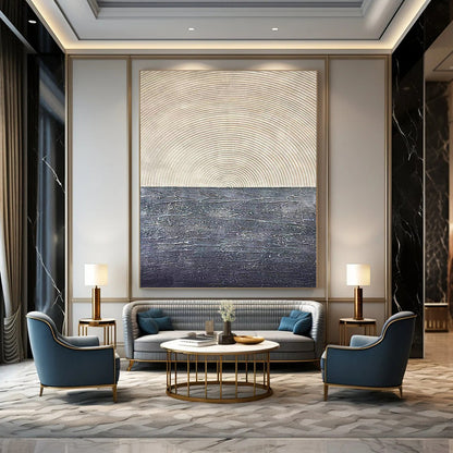 Semi - Circle Texture Art for Living Room & Hallway DLZ0488