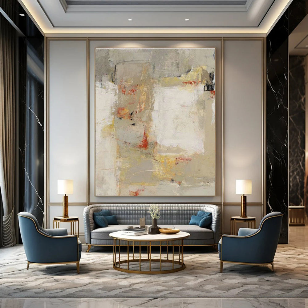 Abstract Neutral - Toned Art for Minimalist Office & Calming Waiting Room DLZ1431