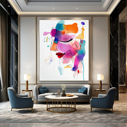 Watercolor Abstract Face for Art Gallery & Stylish Beauty Salon STSC1194
