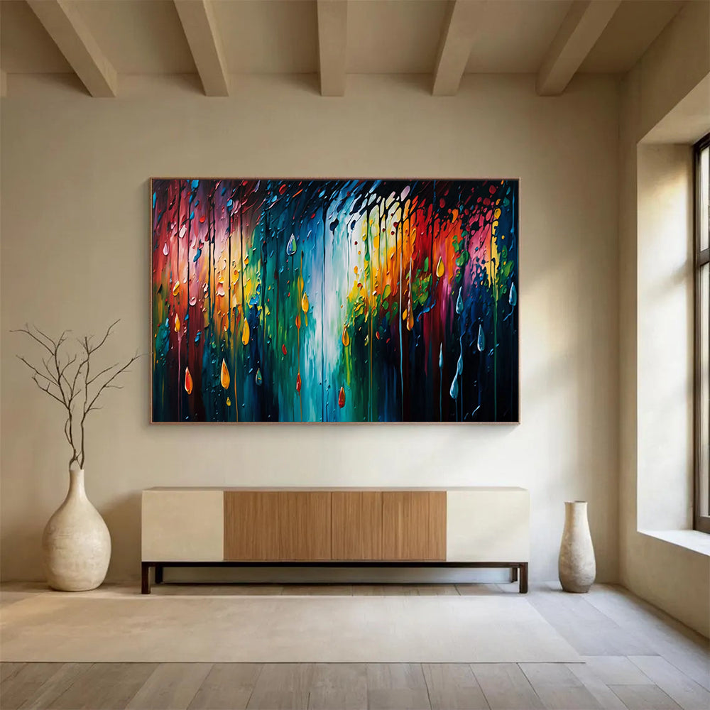 Colorful Raindrop Oil Painting for Creative Studio Break Areas DLZ3251