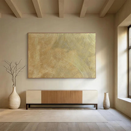 Golden Wave Abstract for Luxury Hotel Lobby DLZ2964