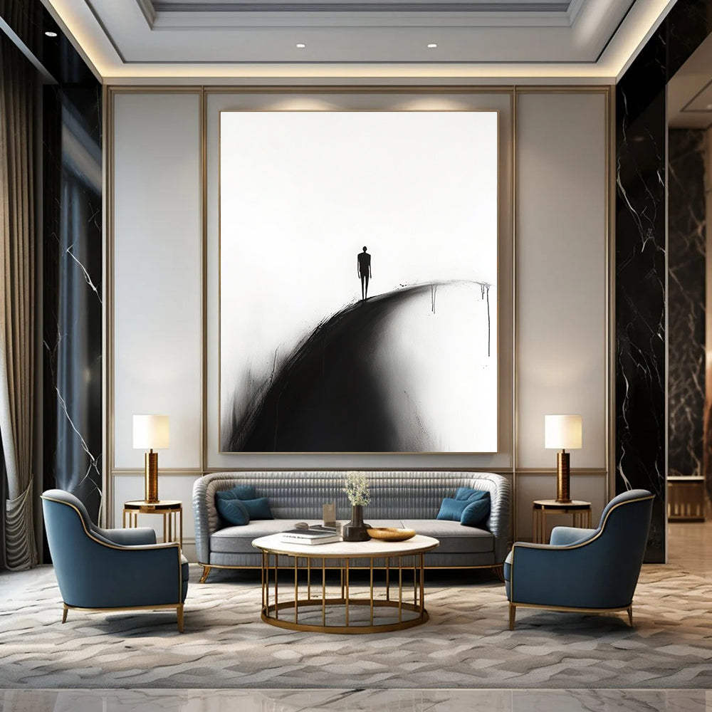 Silhouette on a Hill Art for Serene Bedroom & Abstract Art Gallery STSC1331