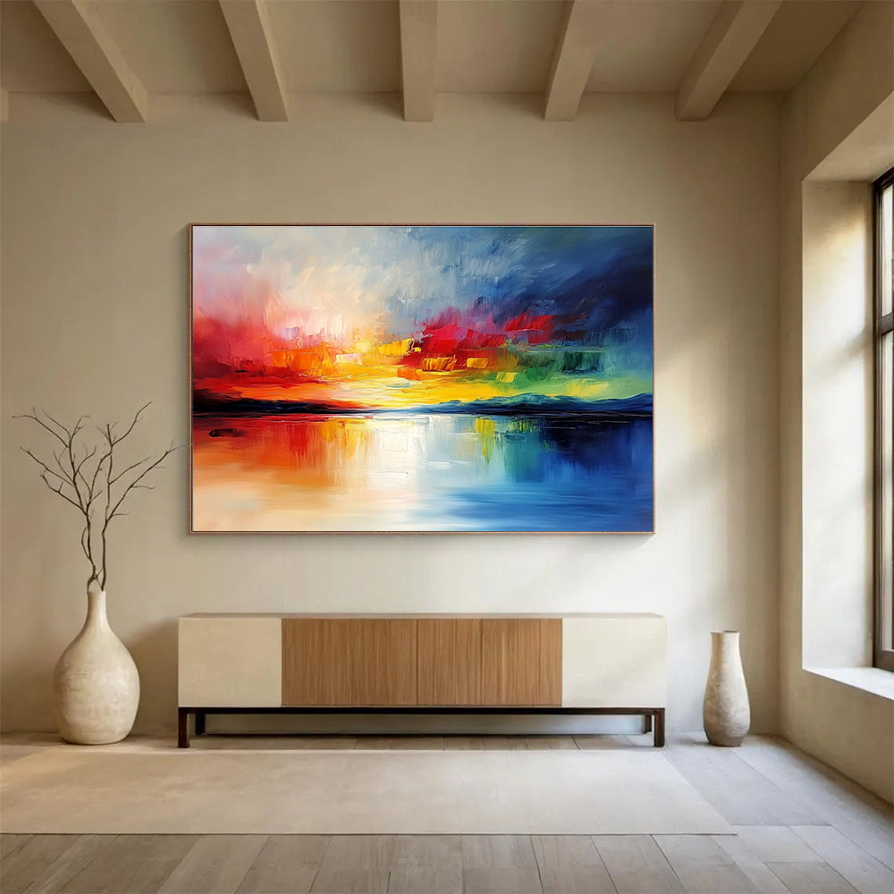 Rainbow Sunset Art for Creative Studio & Colorful Kids’ Room SC076