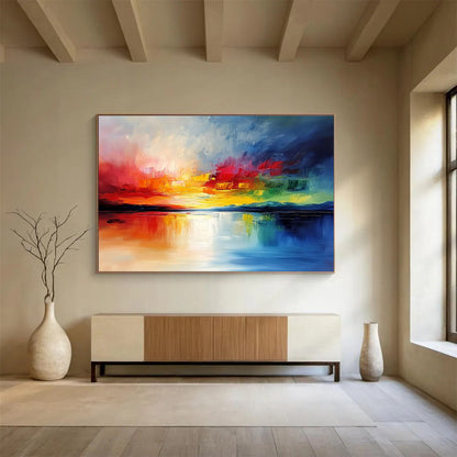 Rainbow Sunset Art for Creative Studio & Colorful Kids’ Room SC076