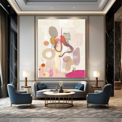Whimsical Abstract Collage for Creative Studio & Playful Café STSC841
