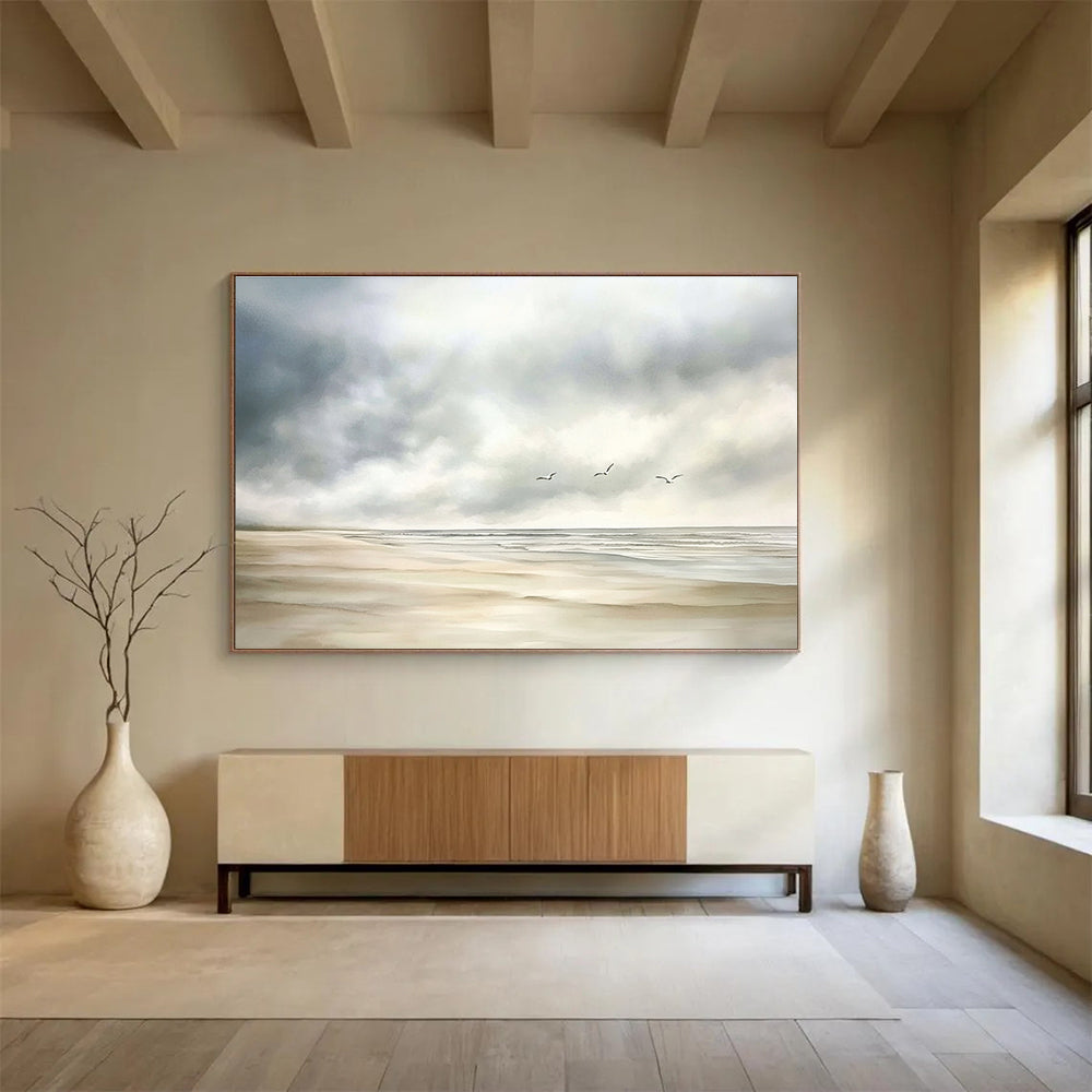 Serene Coastal Art for Seaside Cottage & Yoga Studio SC616