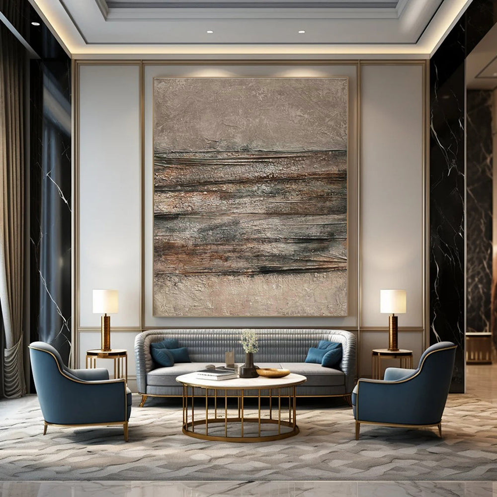 Brown - Texture Art for Rustic Home Library Walls DLZ0200