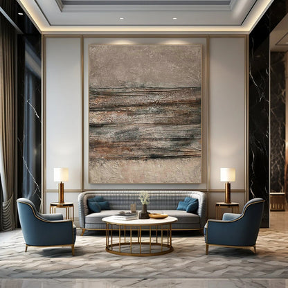 Brown - Texture Art for Rustic Home Library Walls DLZ0200