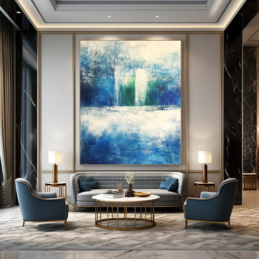 Blue and Green Abstract for Coastal - Inspired Home Office & Relaxing Beach House Lounge STSC368