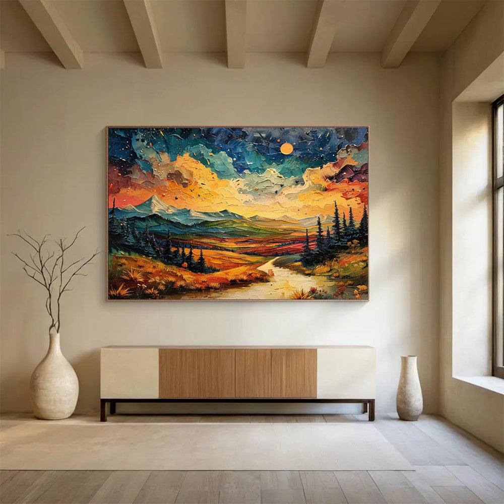 Dreamy Landscape Oil Painting for Nature - Lover’s Home Studios DLZ2636