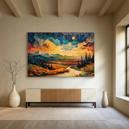 Dreamy Landscape Oil Painting for Nature - Lover’s Home Studios DLZ2636