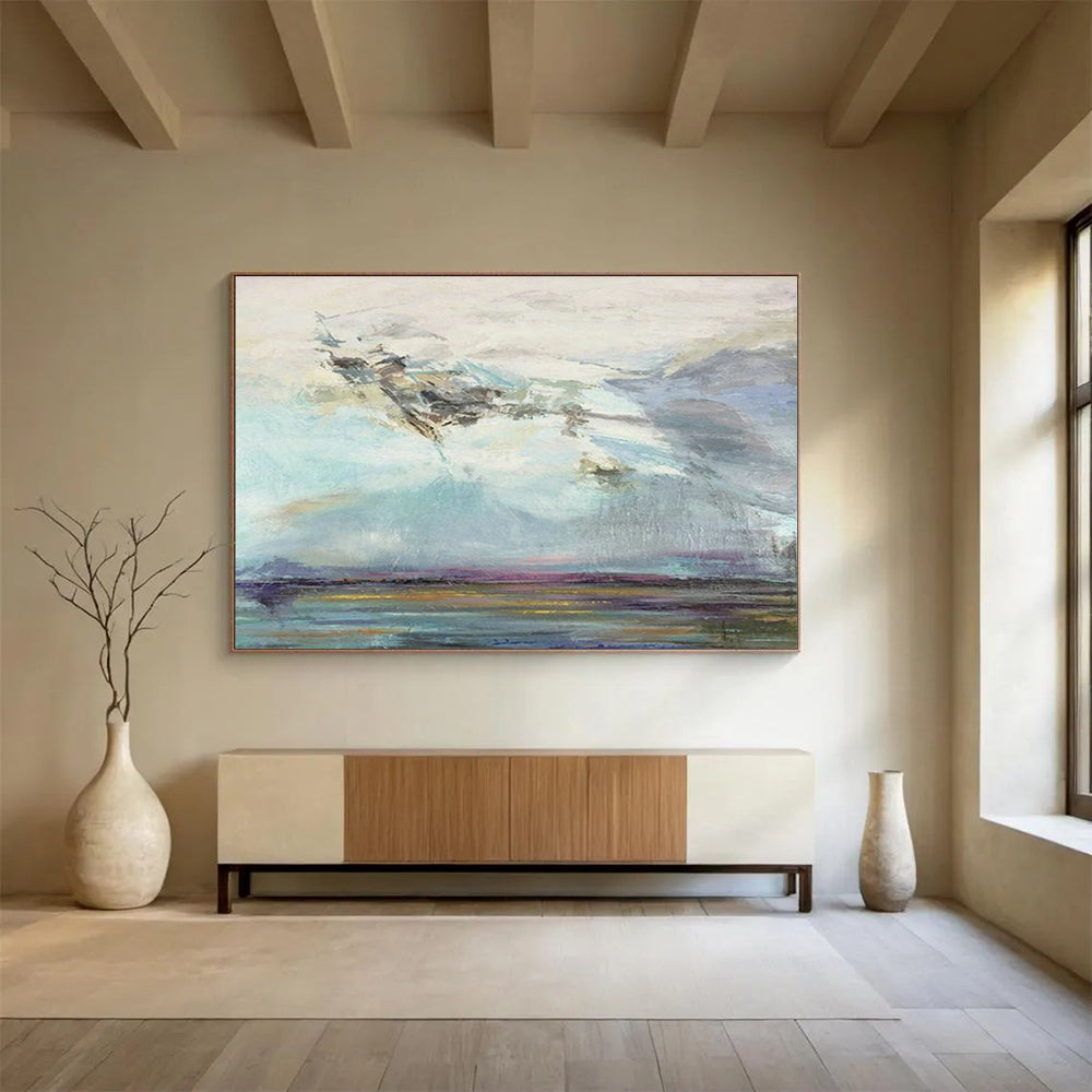 Sea View Abstract Art for Coastal Home Office Studios DLZ2580