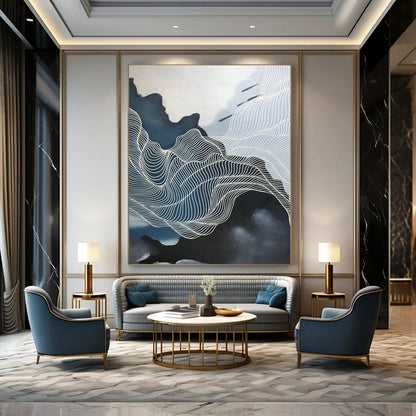 Line Landscape Abstract Art for Living Room & Study DLZ0548