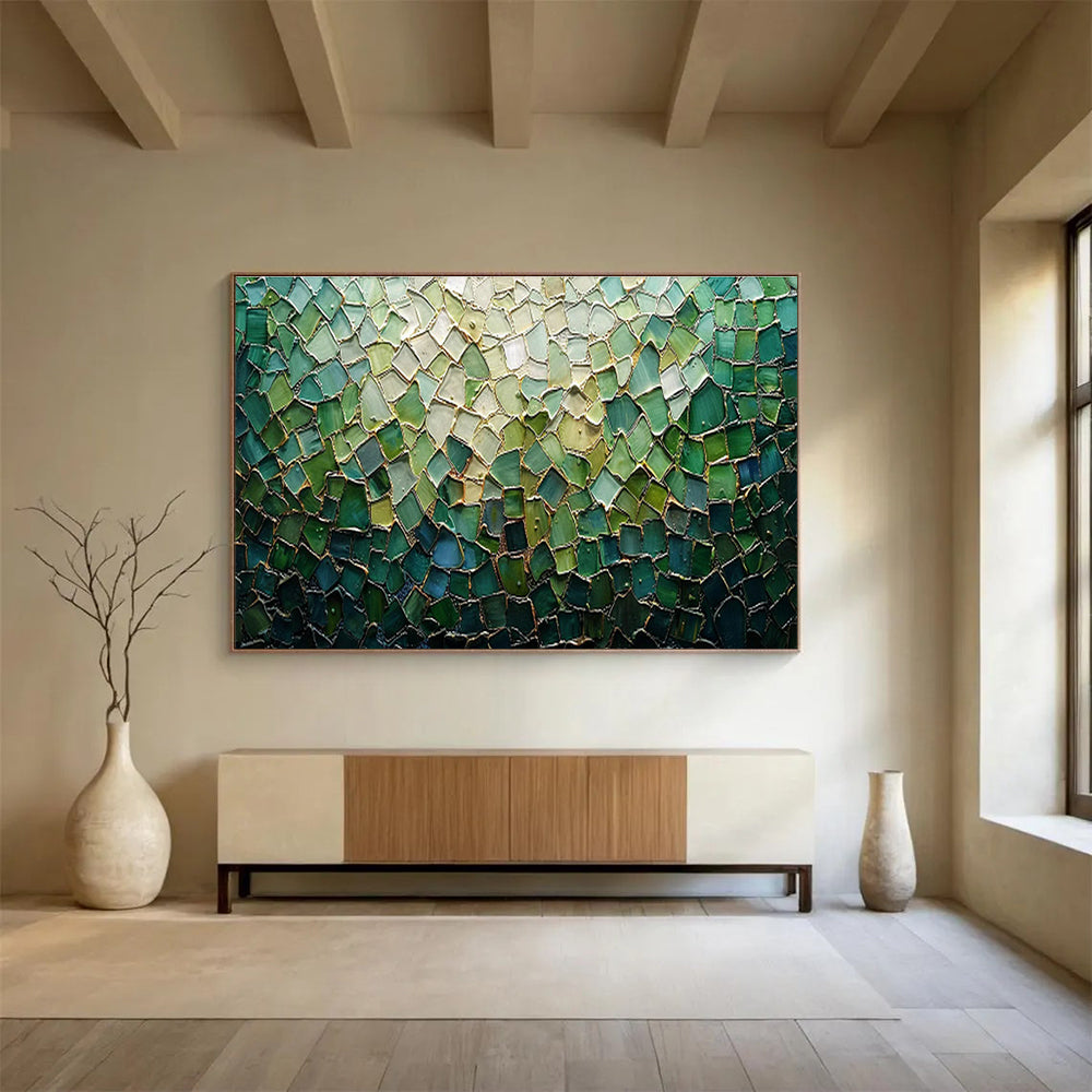 Colorful Stained Glass Mosaic Art for Mediterranean - Style Restaurant Walls DLZ3143