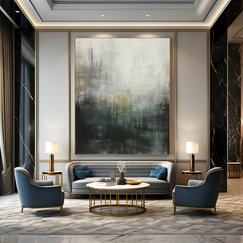 Muted Abstract Cityscape for Thoughtful Library & Industrial - Chic Loft STSC604