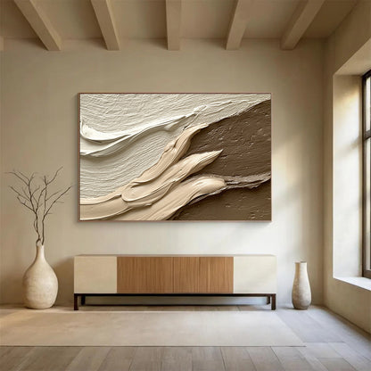 Smooth Textured Waves Art for Coastal Home Decor & Modern Art Exhibition SC449