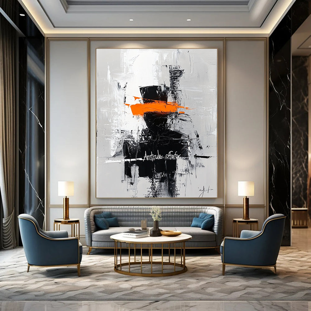 Abstract Figure with Orange Band for Inspirational Office & Avant - Garde Art Space STSC227