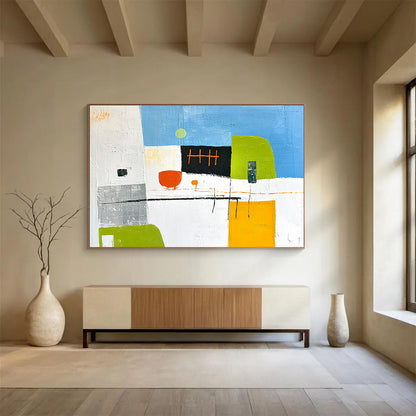 Color Block Abstract Art for Creative Startup Office & Art - Focused Daycare SC099